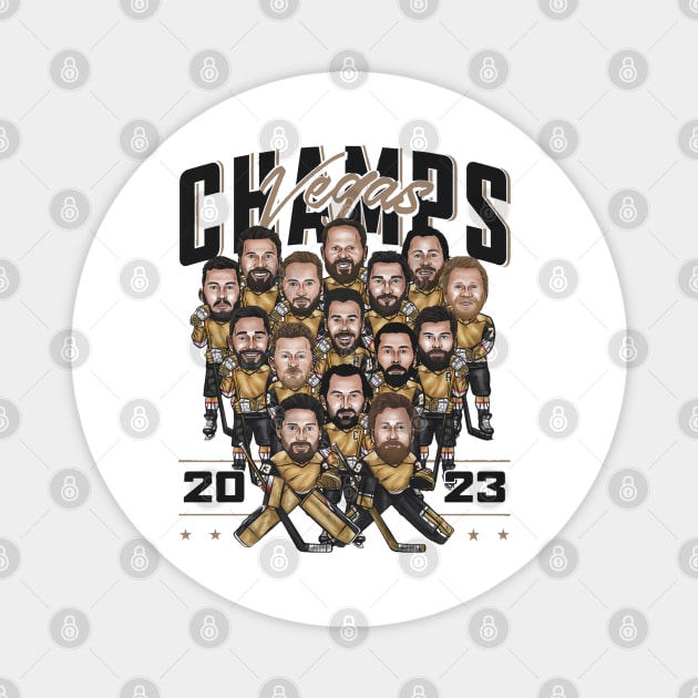 Vegas Hockey Champs 2023 Magnet by danlintonpro